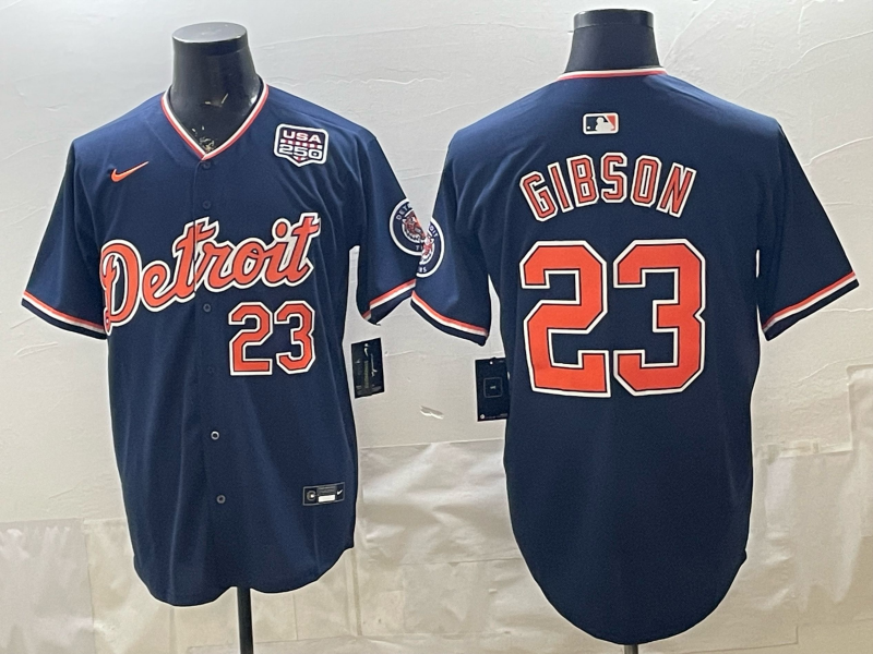 Men Detroit Tigers #23 Gibson blue Nike 2026 MLB Jersey 0409003->detroit tigers->MLB Jersey